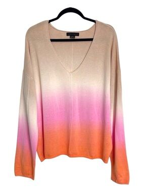 Sanctuary Dip Dye Cotton Blend Lightweight Knit Sweater Size XL
